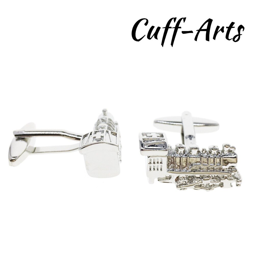 Cuffarts Cufflinks for Men Train Locomotive Cuff links for Shirt Cufflinks Tie Clip for Men Business Gemelos C10182