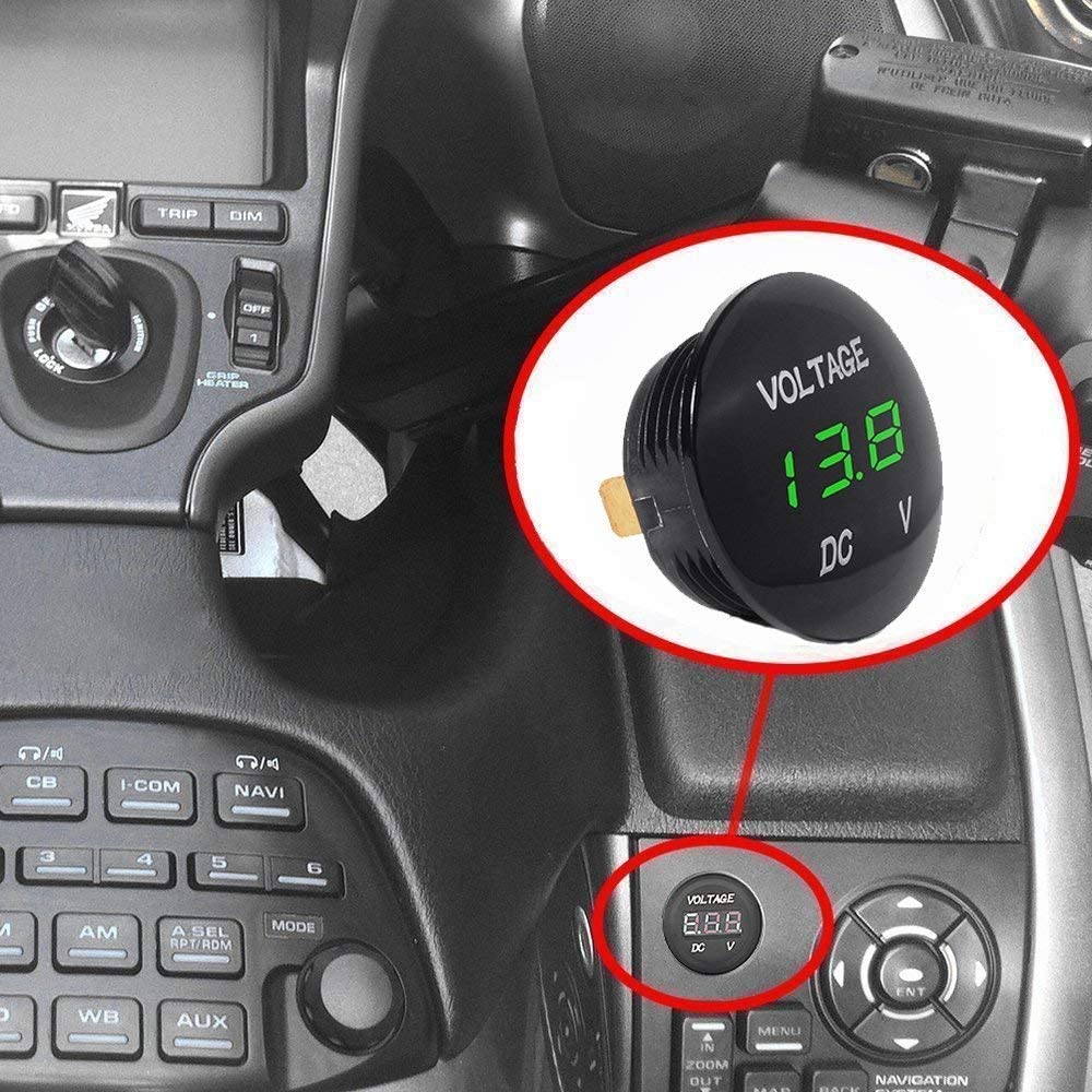 Okrągły DC5V-48V mini cyfrowy napięcie wolt metr samochód łódź automatyczny motocykl płyta ledowy próbnik monitor napięcie Mer wyświetlacz woltomierz
