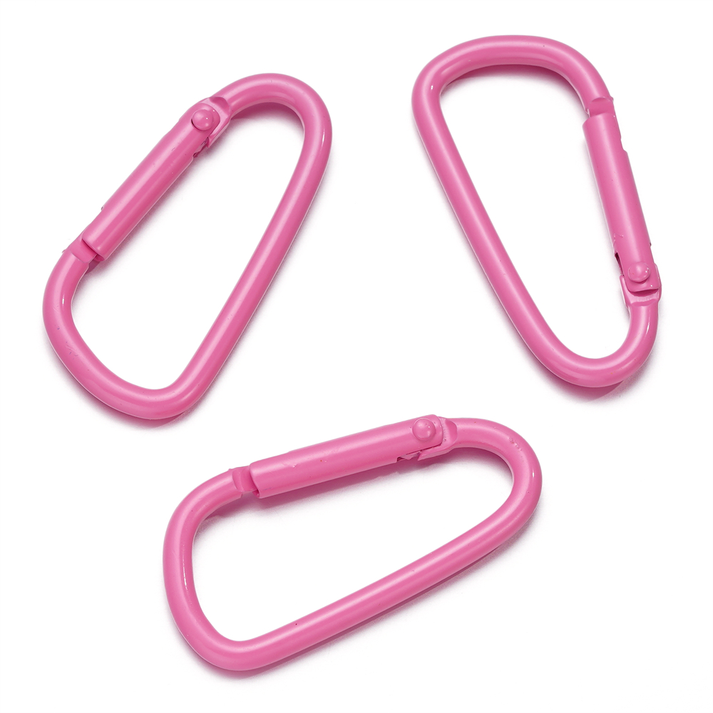 5 pçs/lote 46x23mm D Mosquetão Gancho Liga Colorida Chaveiro Snap Clip Ganchos Para Fazer Jóias Chaveiro Conector DIY Descobertas: Laranja