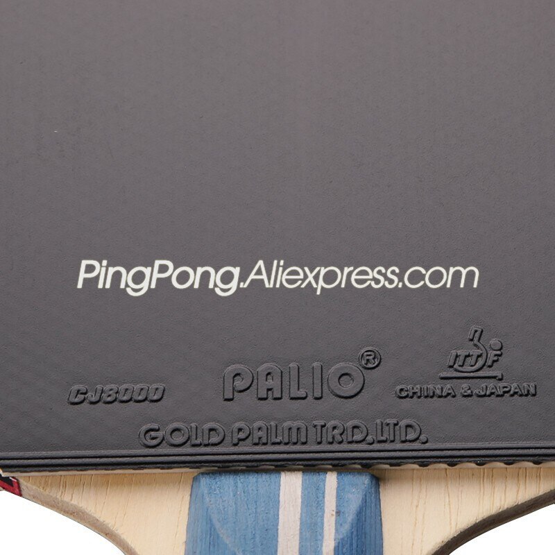 Palio 2- stjernet bordtennisketcher med  cj8000 gummi-svampetaske taske 2-- stjernet original palio ping pong bat padle