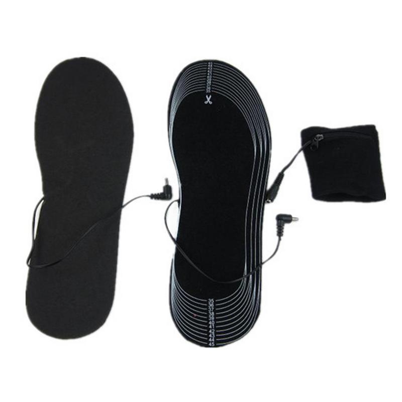 Carbon Fiber Elektronische Muilezels Klompen Verwarmde Inlegzolen Voor Schoenen Maat 38-46 EVA Materiaal Warming Flexibele Zwart Walking Inlegzolen