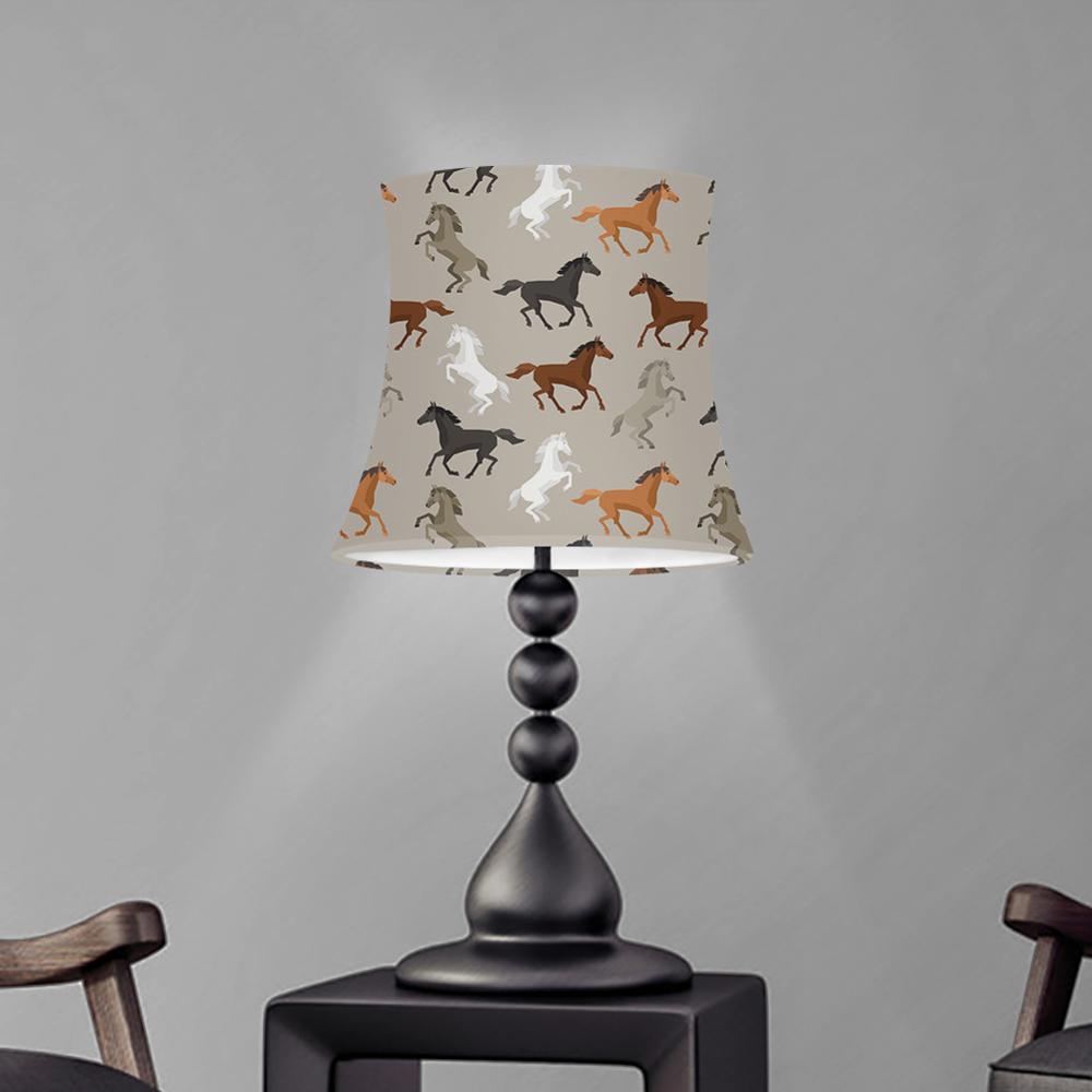 Abat-jour en tissu imprimé cheval, Style nordique moderne, abat-jour de Table de chambre à coucher, couverture de lampe murale/de sol, deux tailles: YY2445HSL