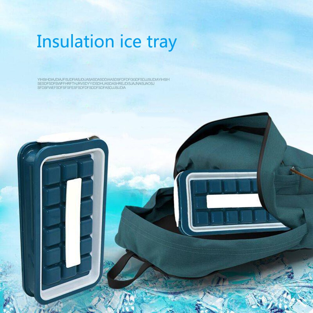 Ice Block Maker Container DIY Ice Cream Block Mould Tray 36 Grids Ice Block Storage Box for Cocktail Whiskey Cold Beverages