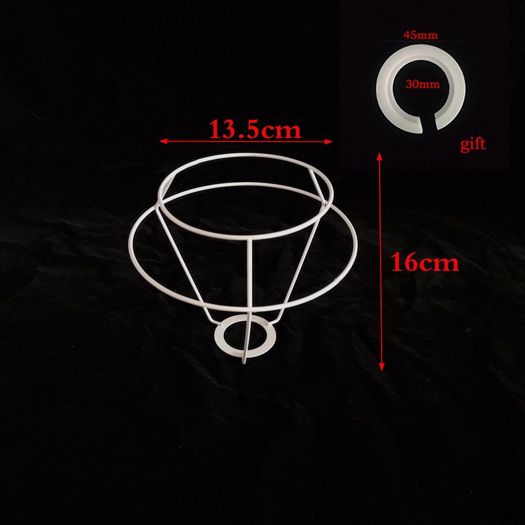 Abajur Circular Lampshade Frame Ring 11/14/15/16.5cm Diameter Lamp Light Shade DIY Making Kit Set Iron E27 Lampshade Frame: 45cm pleat