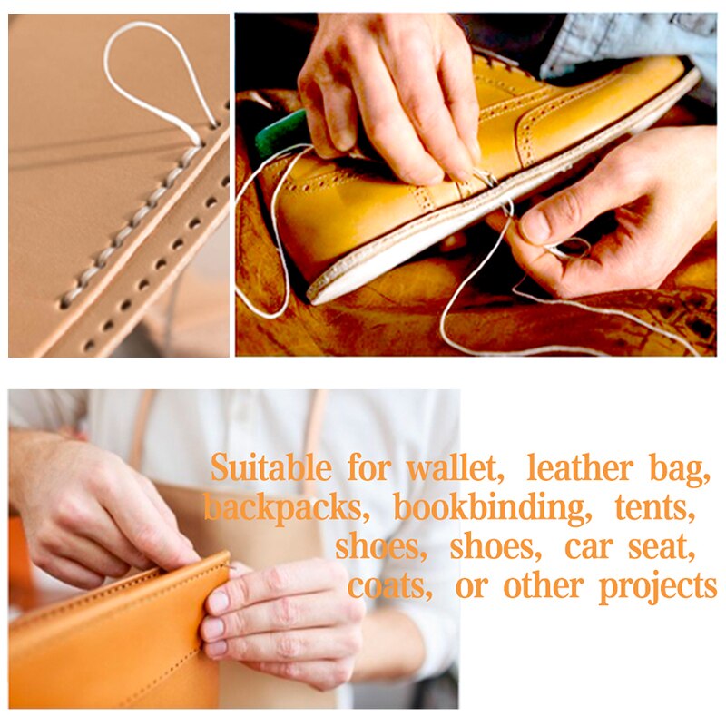 LMDZ Multi Color Wax Thread Fiber Single Filament 50m Wax Filament 150D DIY Hand Made Polyester Leather Sewing Tool