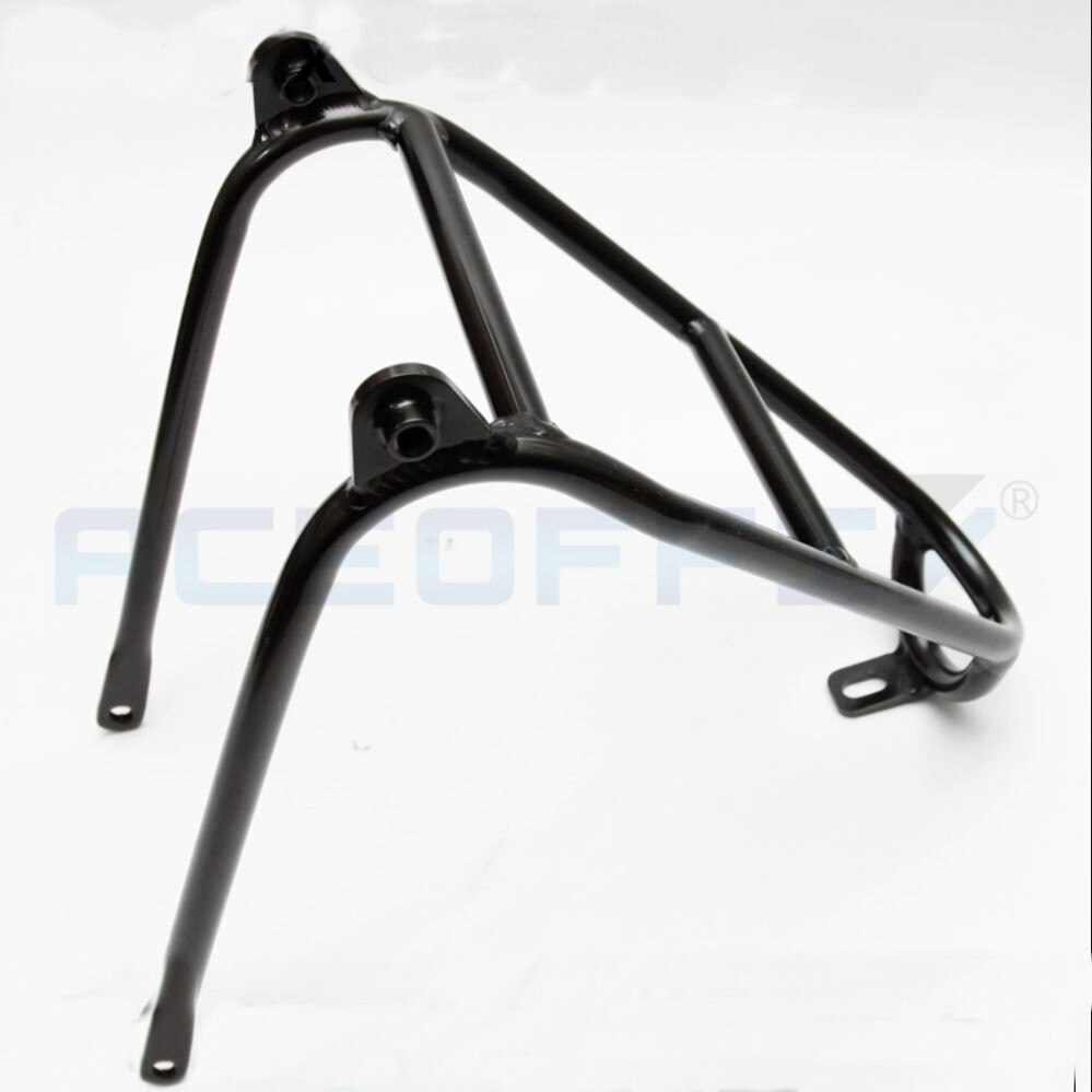 Aluminium Q Type Achter Rekken met Easywheels voor Brompton Fiets Bagagedrager voor Brompto: black