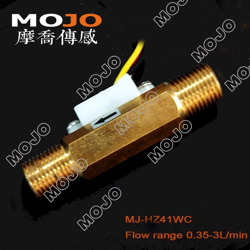 Hall Flow Sensor MJ-HZ41WC 0.35-3L/min Water Flow Meter G1/4"
