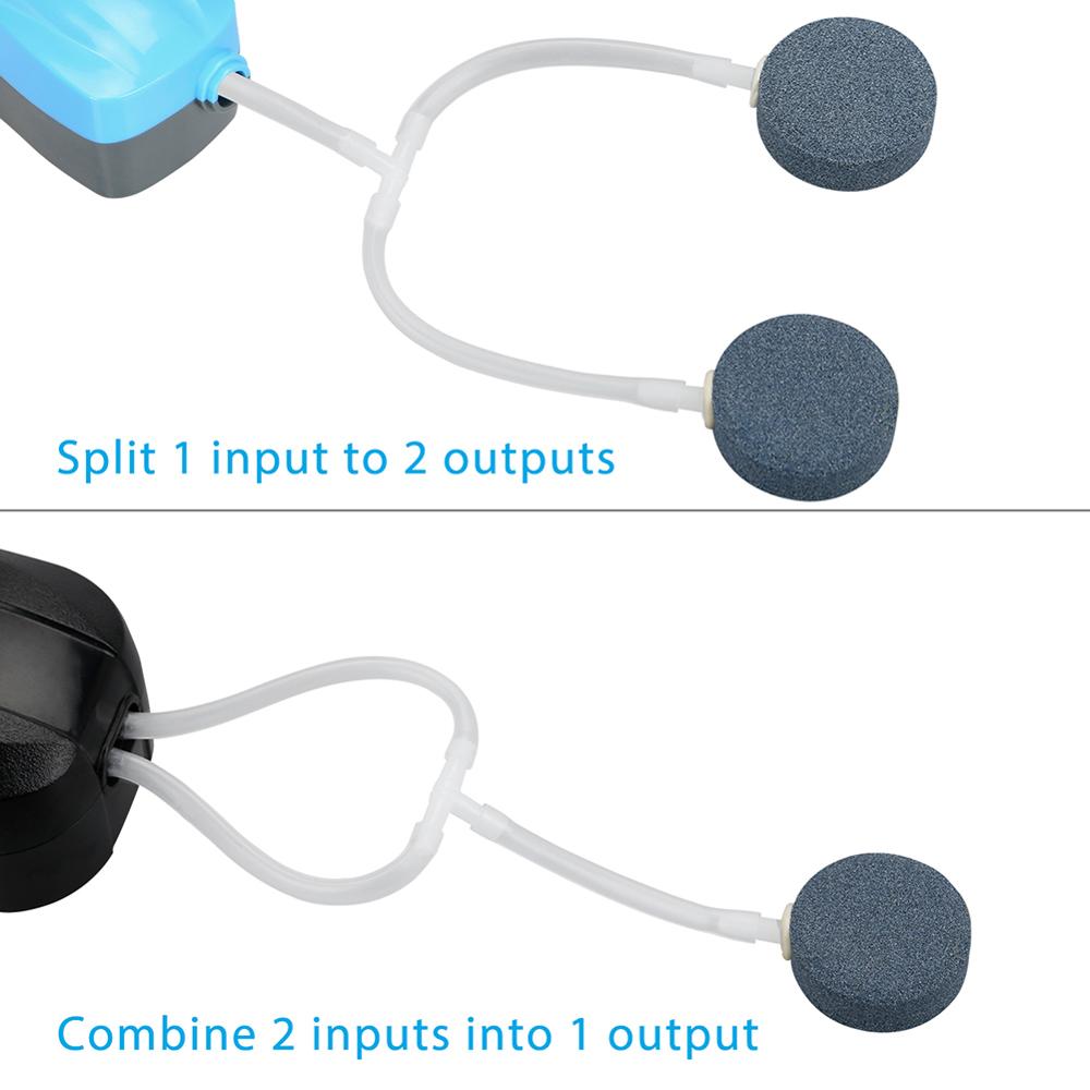 Uniclife 40 pcs Aquarium Air Valve Connector 3-Way T & Straight White Plastic Inline Tubing