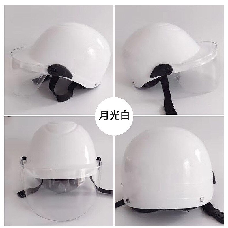 Motorhelm Voor Mannen & Vrouwen, Klassieke Retro Open Gezicht Lichtgewicht Voor Motorbike Safty: White