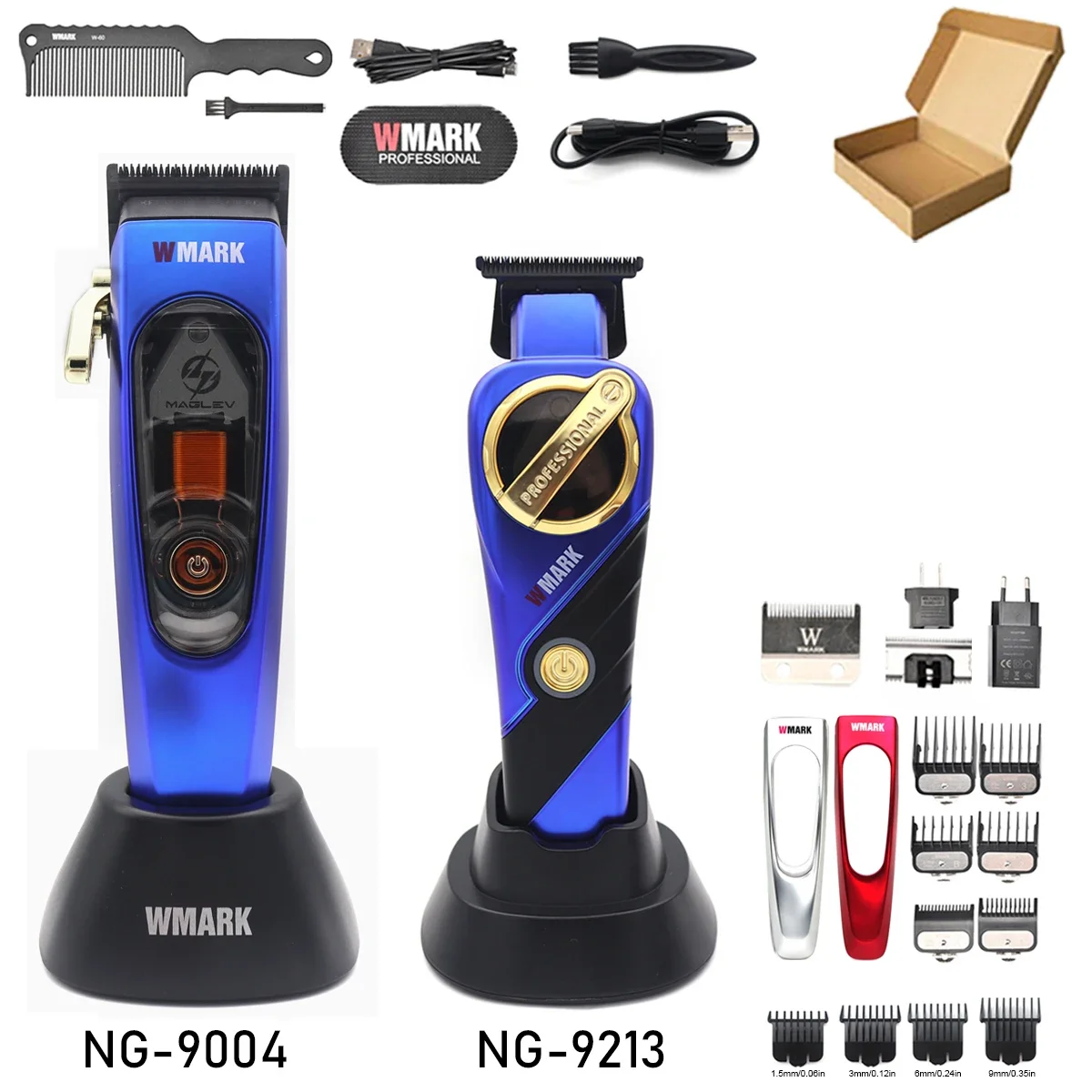 WMARK NG-9213 for Men Finishing Machine 9000 RPM Magnetic Motor Zero Gapped DLC T-Blade Hair Trimmer Hair Clipper