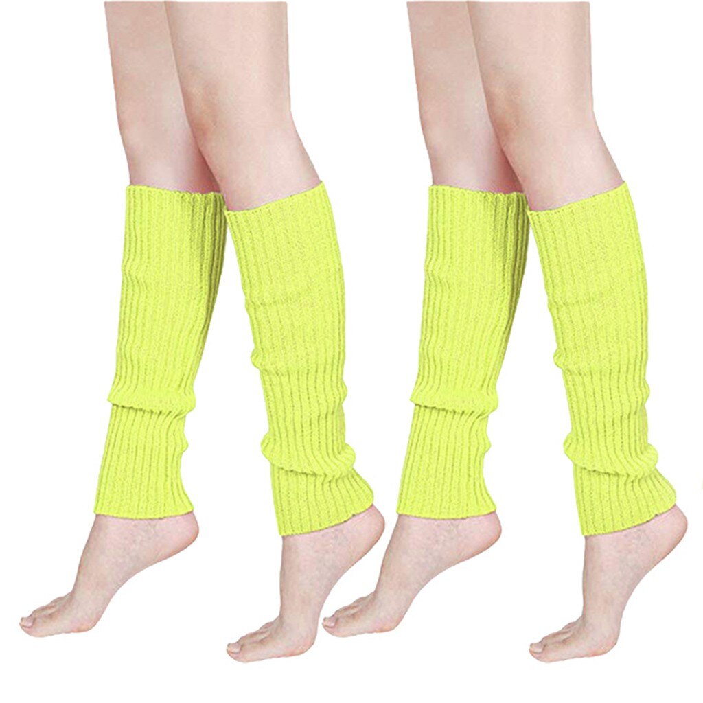 Frauen Männer Fluoreszenz Farbe Streifen Stiefel Manschetten Wärmer betroffen Bein Partei Strümpfe bein wärmer Winter calentadores de pierna mujer