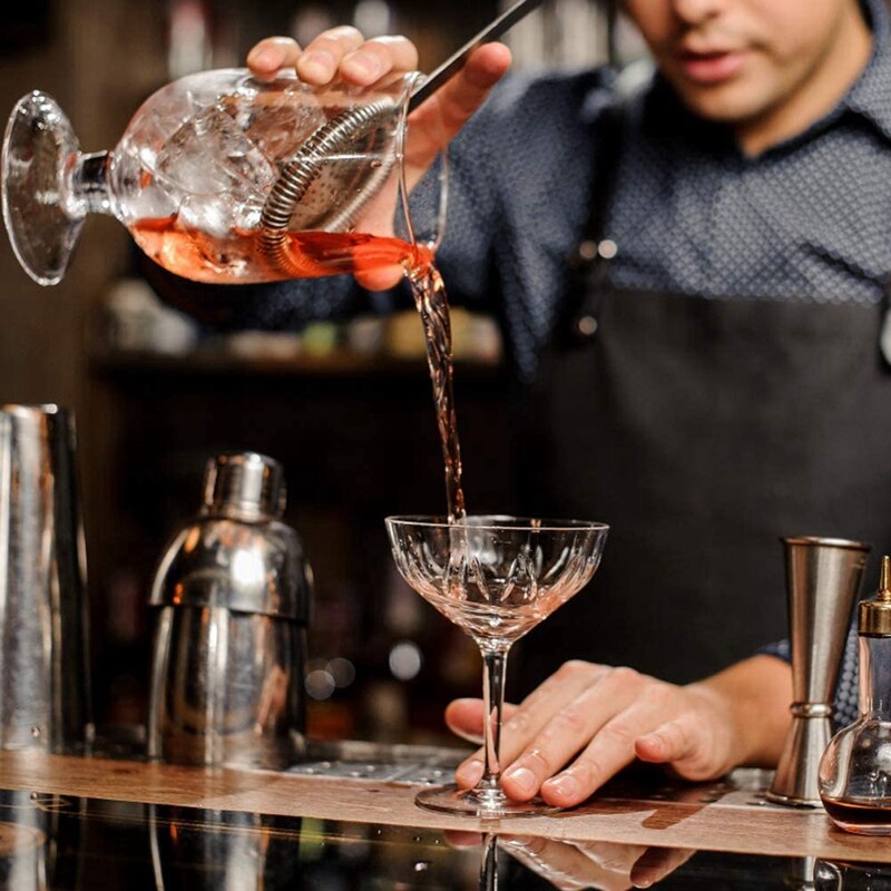 Kit de barman de 12 pièces avec support ensemble de secoueur à Cocktail en acier inoxydable-Martini Shaker Jigger passoire barre mélangeur cuillère
