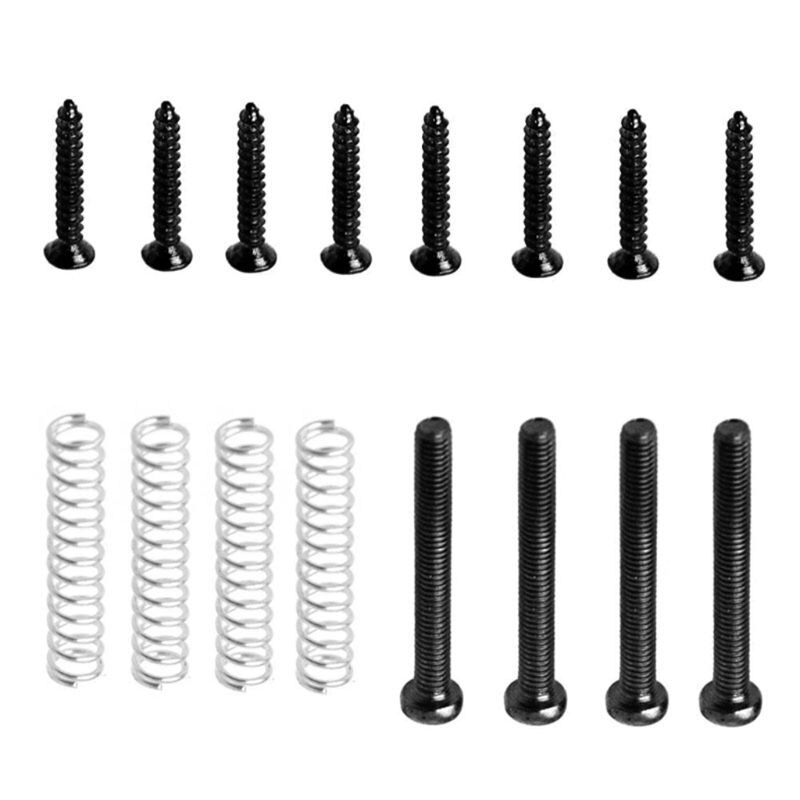 Humbucker Pickup Screws Springs Kit Ring Surround Mounting Guitar Parts Black XXUF