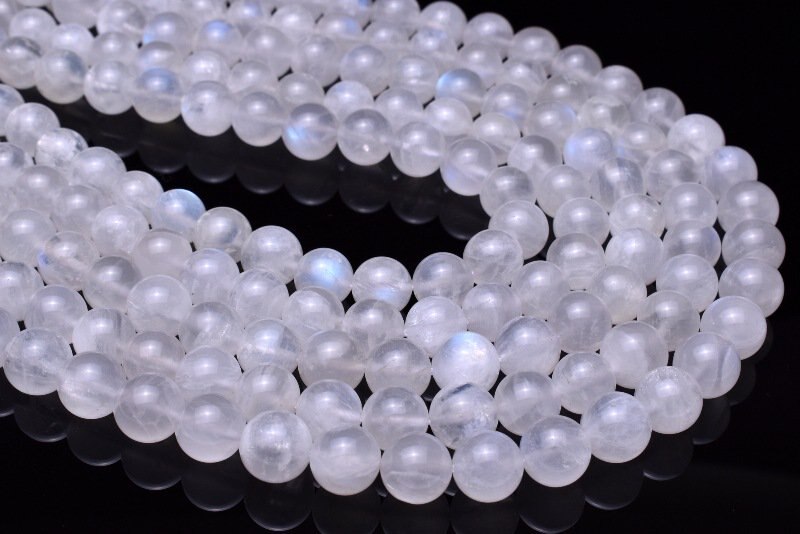 Wysokiej jakości kamień księżycowy 6mm-12mm inteligentna biżuteria moda długi łańcuch