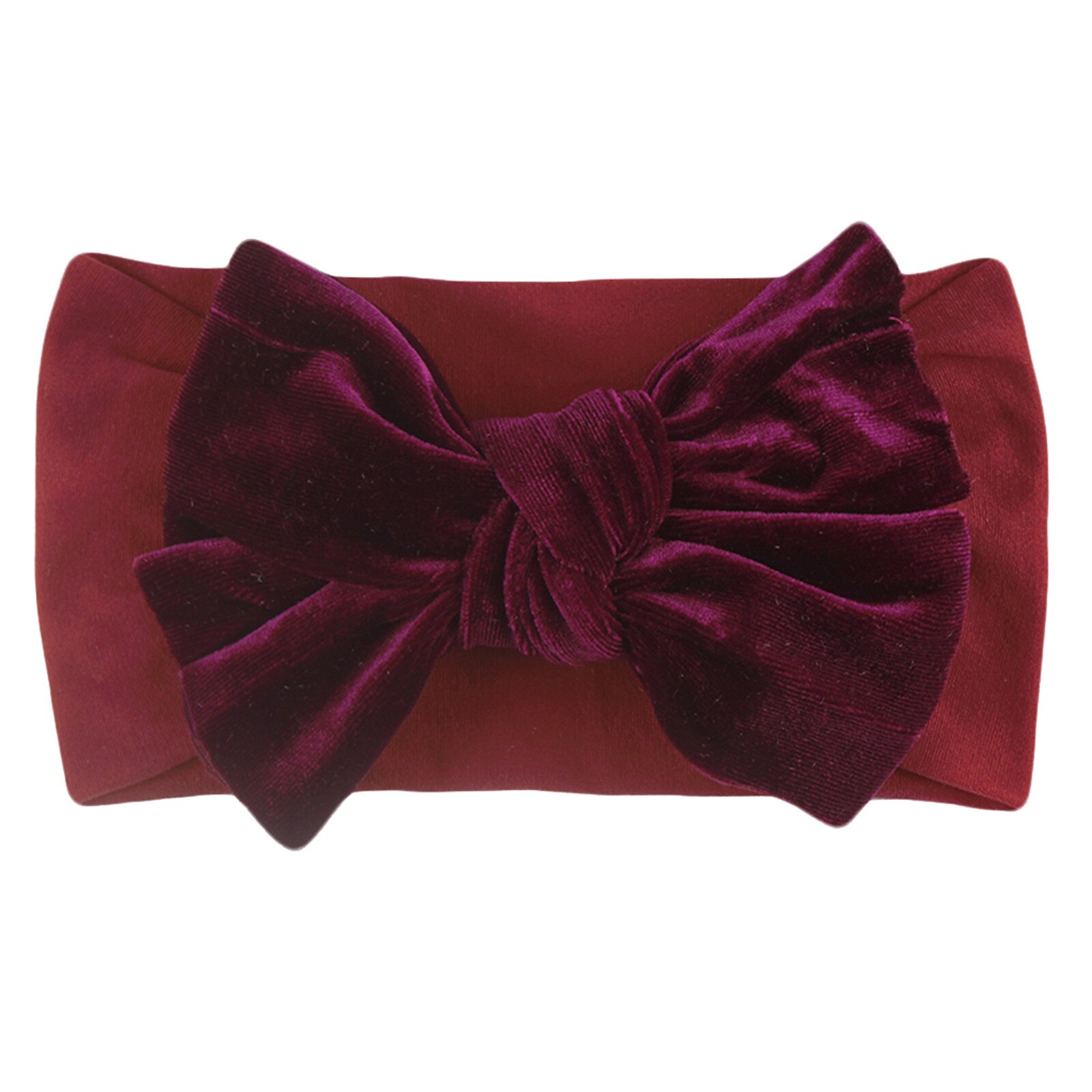 #30 nueva de bebé de terciopelo diadema turbante gran diadema bebé lazo anudado para Recién Nacido cinta para el pelo de lazo niños chico cabeza accesorios para el cabello: I