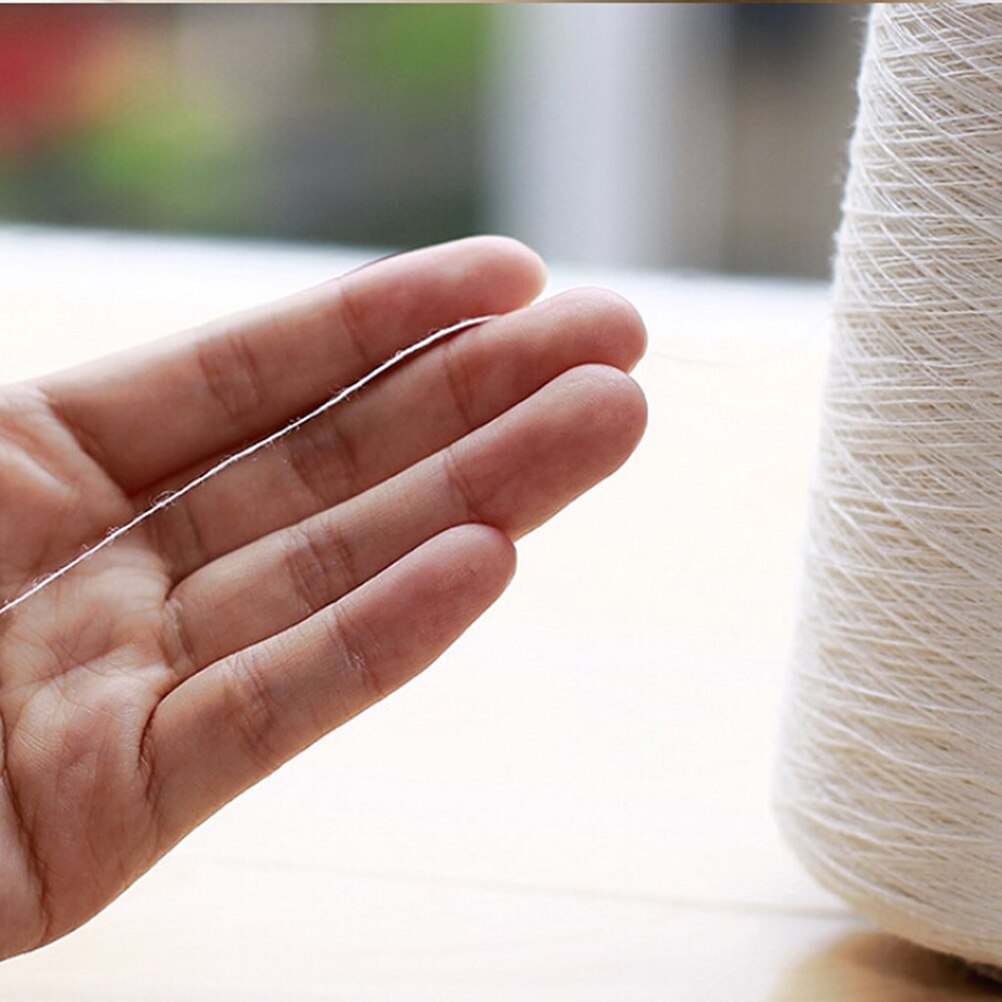 Unbleached 3000 Yards Cotton Sewing Thread for Sewing Machine (White)