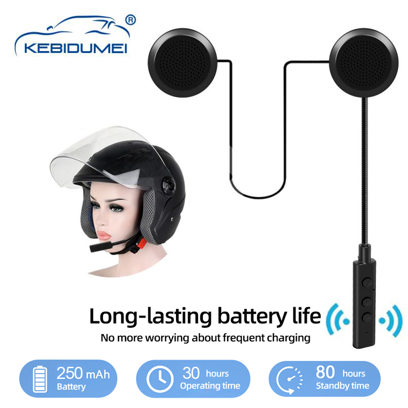 Motorhelm Bluetooth-headset Waterdichte Moto-hoofdtelefoon Draadloze stereoheadset Handsfree bellen met 250mHA