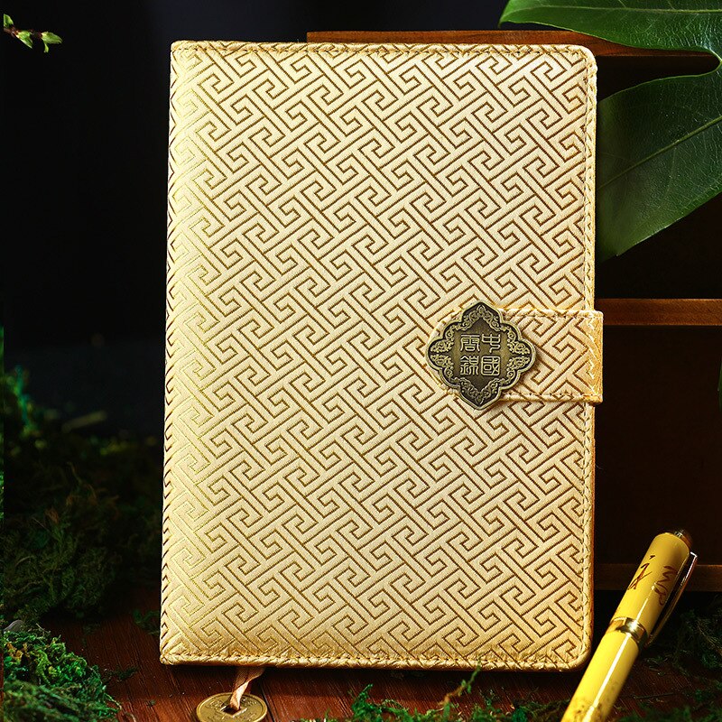 Cahier de notes classique de Style chinois, bloc-notes sculpté, bloc-notes brocart du Dragon chinois , à la , d'affaires, feuilles de 50: 16