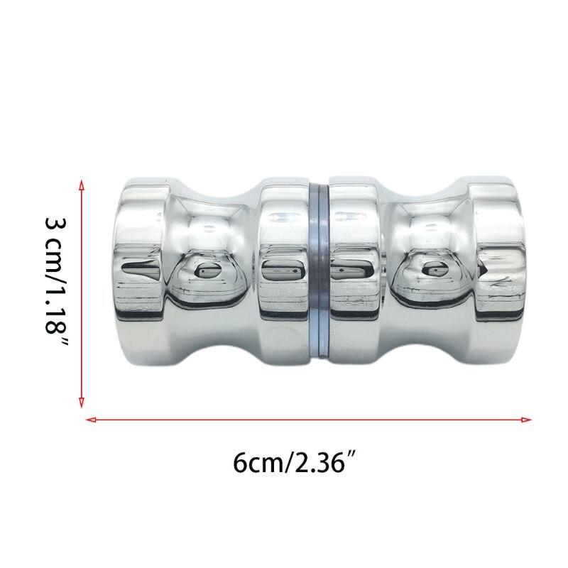 Single Groove Glass Door Knob Shower Room Cabinet Handle Aluminum Alloy Metal Bathroom Home Hardware