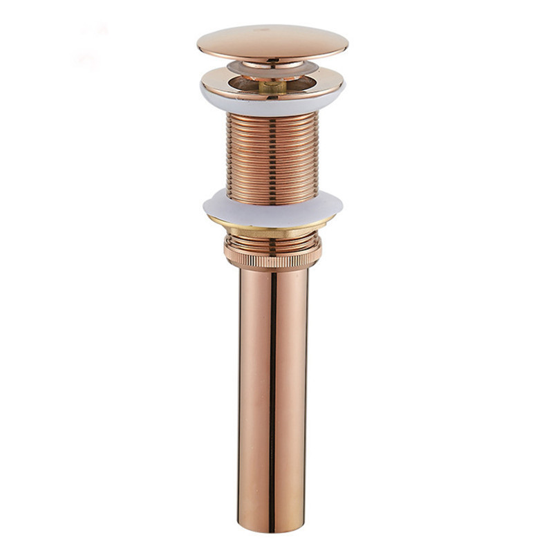 QUANXUNHE Bathroom Sink Drain Stopper Vessel Vanity Pop Up Drain Overflow Gold Matt Black Chrome Bronze Rose Gold tub shroom: Rosegold  mini