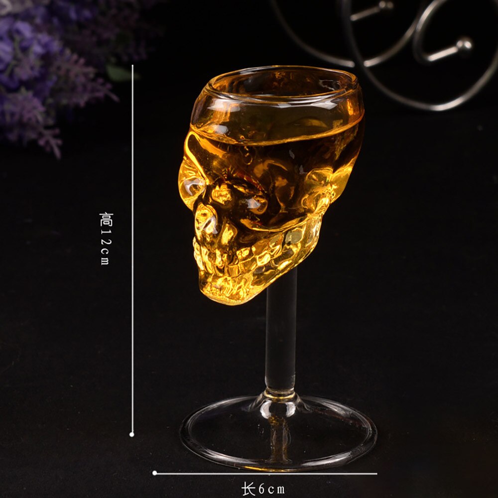75ml gjennomsiktig ølvin kopp flaske glass hodeskalle kopp rødvin edru skjelett hodeskalle glass kjøkken bar glass  #1209: misligholde tittel