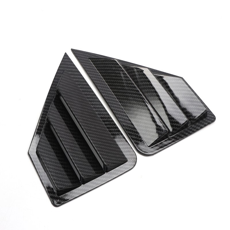 Persianas triangulares para ventana trasera de coche, cubierta embellecedora de plástico ABS para Toyota C-HR CHR , , , , 2 uds.: carbon fiber look