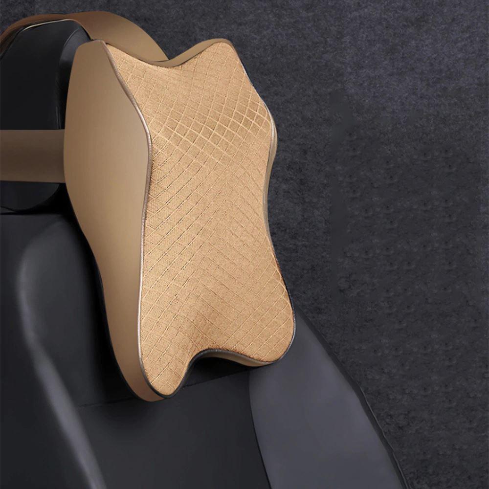 1 Pcs Auto Styling Seat Nekkussen Bescherming Pu Auto Hoofdsteun Ondersteuning Rest Travelling Auto Comfortabele Hoofdsteun Nekkussen