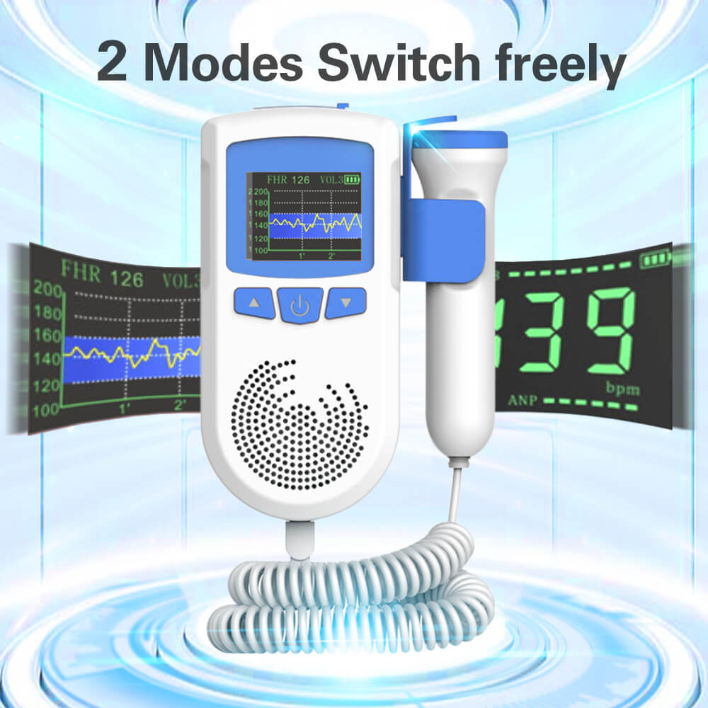 2.5MHz Prenatal Fetal Doppler Ultrasound Baby Heartbeat Monitor Pocket ...