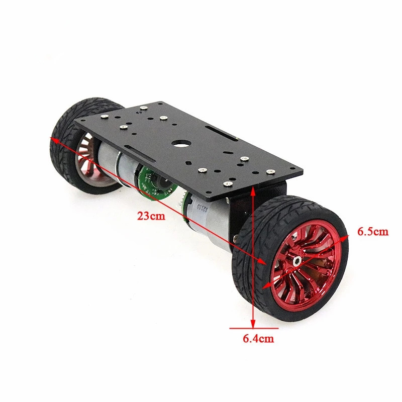 2WD DIY Self-balancing Robot Kit with 2pcs Enocder Motor Metal Plate Car Chassis Frame Mini Two-drive 2 Wheels Technology Toys