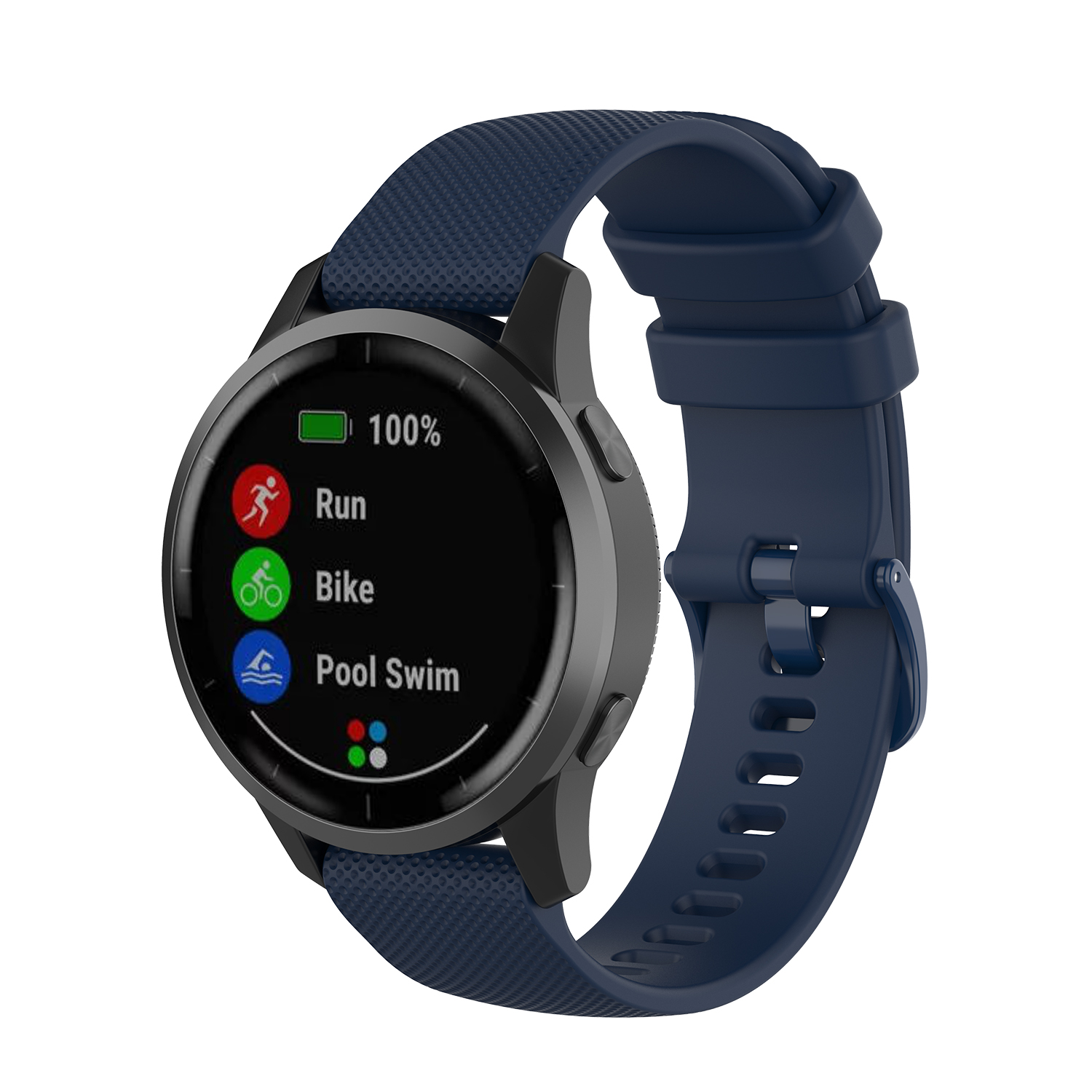 Silikonrem til garmin vivoactive 4/4s armbånd 18 20 22mm klokkerem til garmin venu 2/2s/2s Plus/vivoactive 3/ hr armbånd
