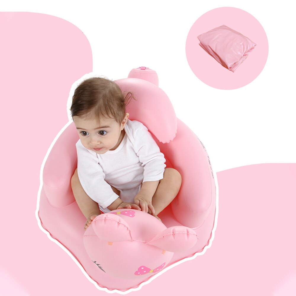 Baby Draagbare Opblaasbare Sofa Seat Multi-Functionele Seat Bb Diner Stoel Baby Bad Kruk Leren Stoel