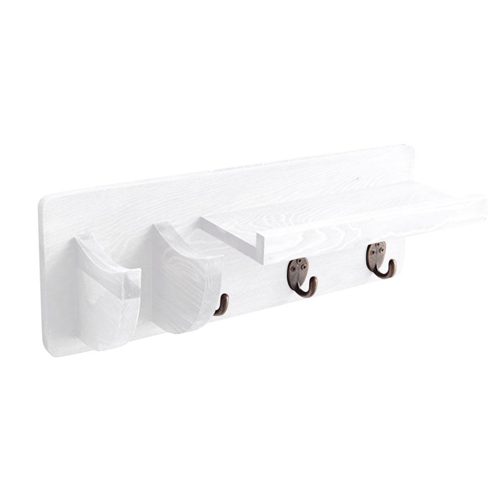 Sleutelrekje wandrek - Sleutelplank van hout voor aan de muur - 30x18.8x8 cm