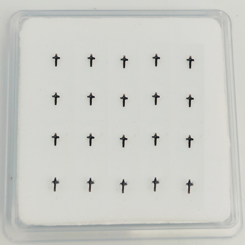 925 Sterling Silver Plain Cross Kleine Neus Stud Body Piercing Sieraden Neusgat Stud 20 Stks/pak