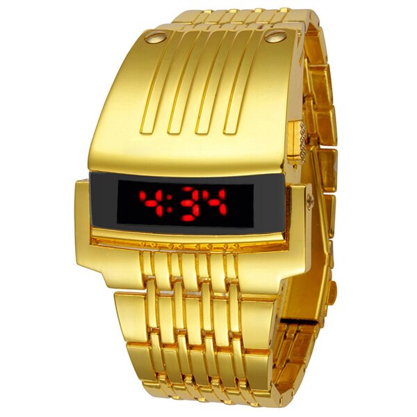 Luxe Iron Man horloges Conceptie Blauw Rode LED Heren Rvs Polshorloge Relogio Masculino Goud Zwart Zilver