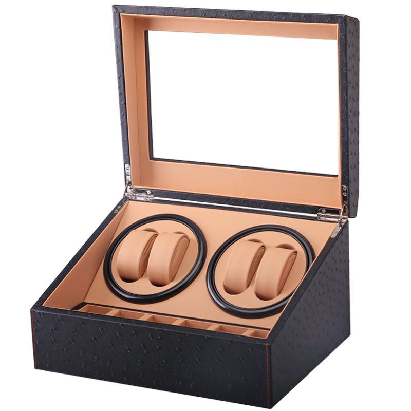 Automatic Watch Winder 6+ 4 Box Slient Motor Box Watches Mechanism Cases Drawer Storage Display Watches Remontoir: inner brown