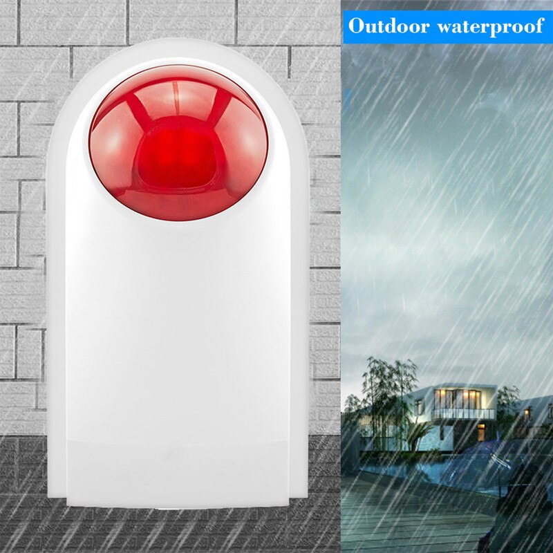Vandtæt udendørs flash trådløs strobe fjernbetjening sirene med gsm bevægelsesdetektor alarm sikkerhedssystem til hjemmet