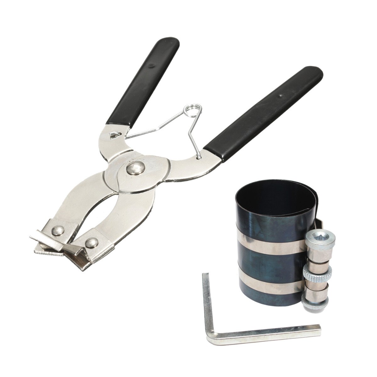 A1 Set Piston Ring Compressor Installer Ratchet Plier Remover Expander Engine Pull Tool