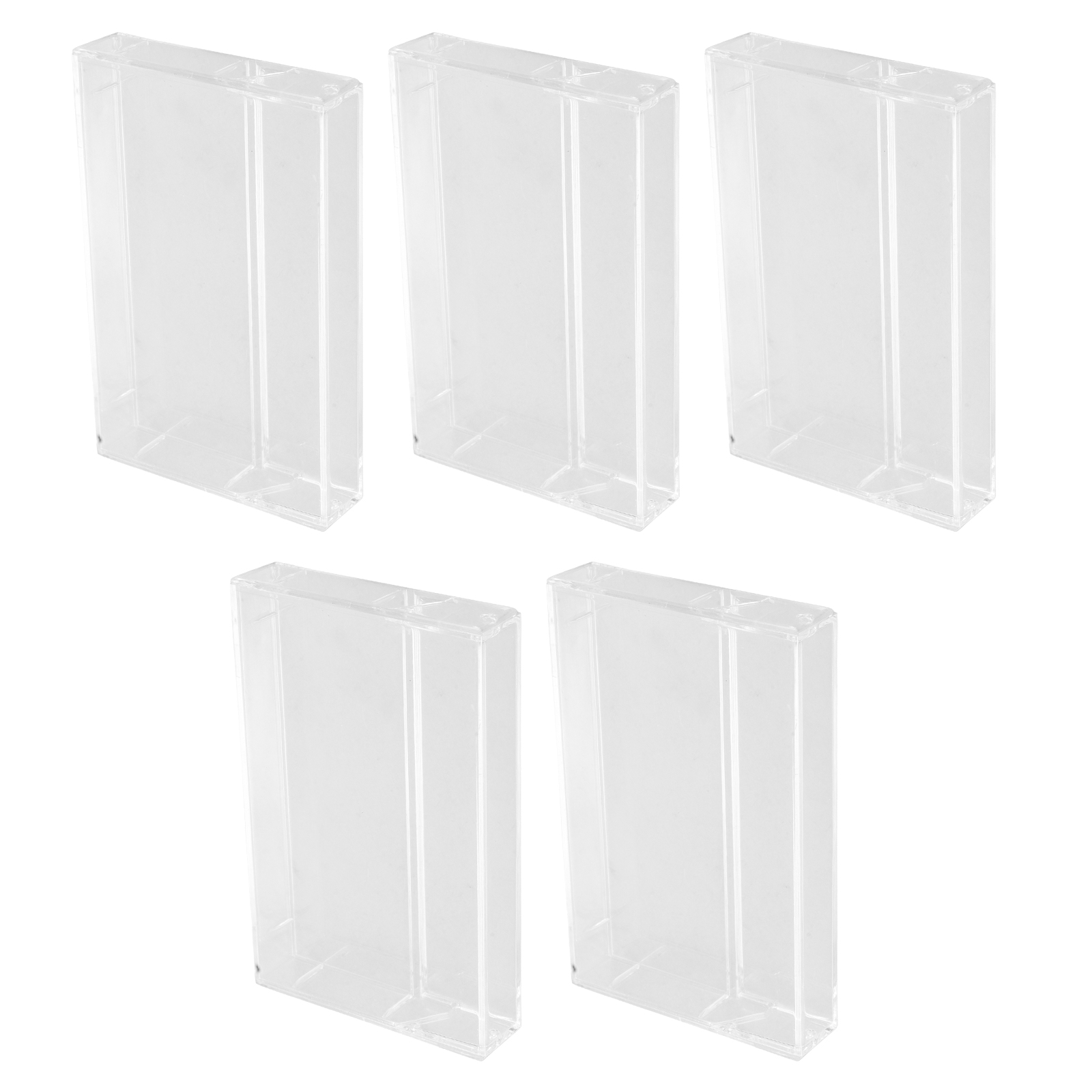 5 Pcs Tape Storage Box Portable Carrying Holders Multi Cassette Display Case Plastic Empty Shell Small Travel