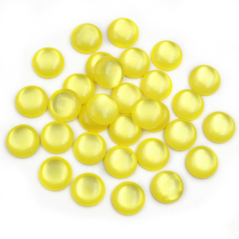 Neue 40 Stück 8 10 12mm mischen Farben Katzenauge Serie Flach zurück Harz Cabochons Schmuck Zubehör: 10mm / verrotten