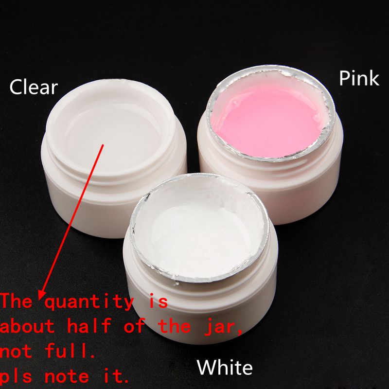 14g/ box extension gel pink/hvid/klar nail extend lim nail art uv building gel negle gel lak til negle former akryl tips