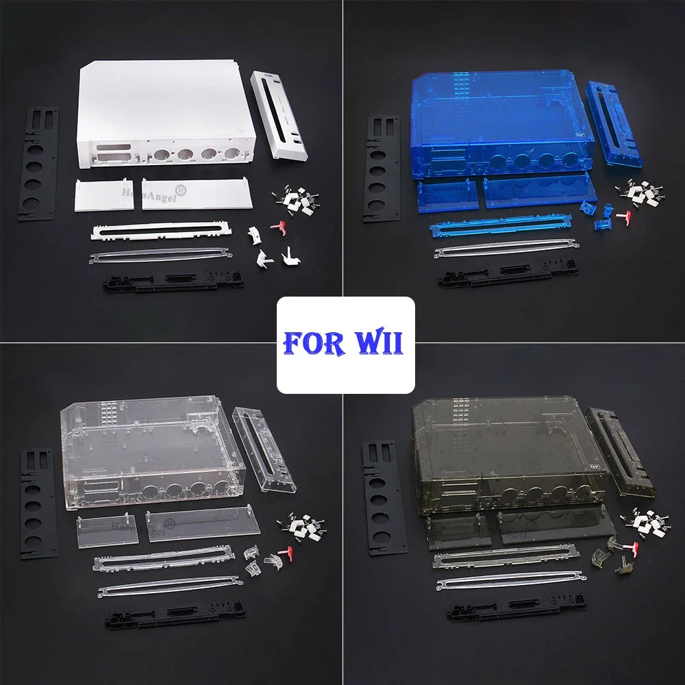 11 kleuren vervanging volledige behuizing shell beschermhoes met knoppen voor Wii Game Console reparatieonderdelen