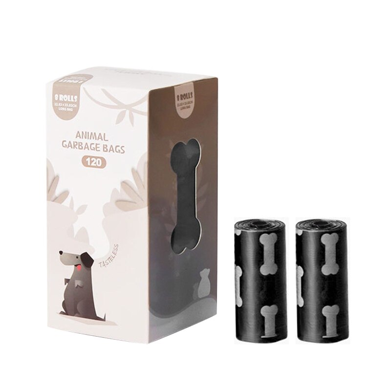 A0KE Disposable Dog Poop Bag Dog Poop Bag Degradation Bag for Picking Up(8 Rolls)