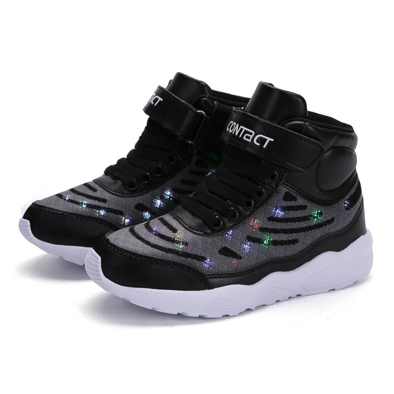 Kka pojkar sneaker tjejer barn led skor med lampor sneaker vår höst skor barn baby flicka skor