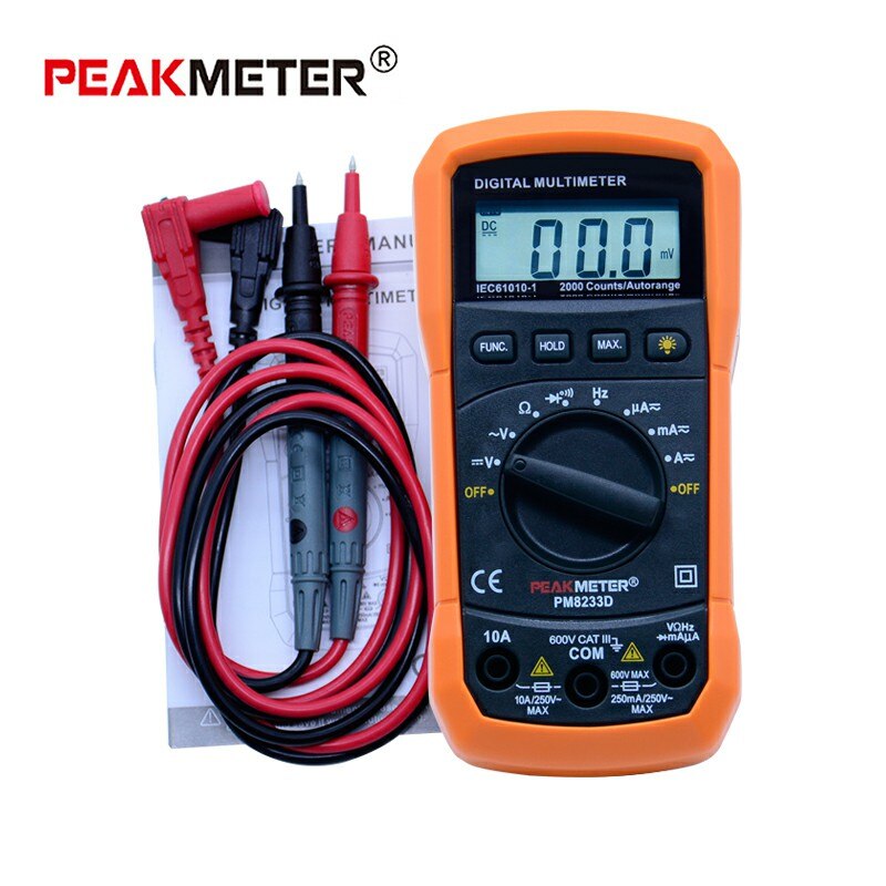 PEAKMETER PM8233D Tragbare Digital-Multimeter Tester Professionelle Multifunktions DC AC Voltmeter Frequenz