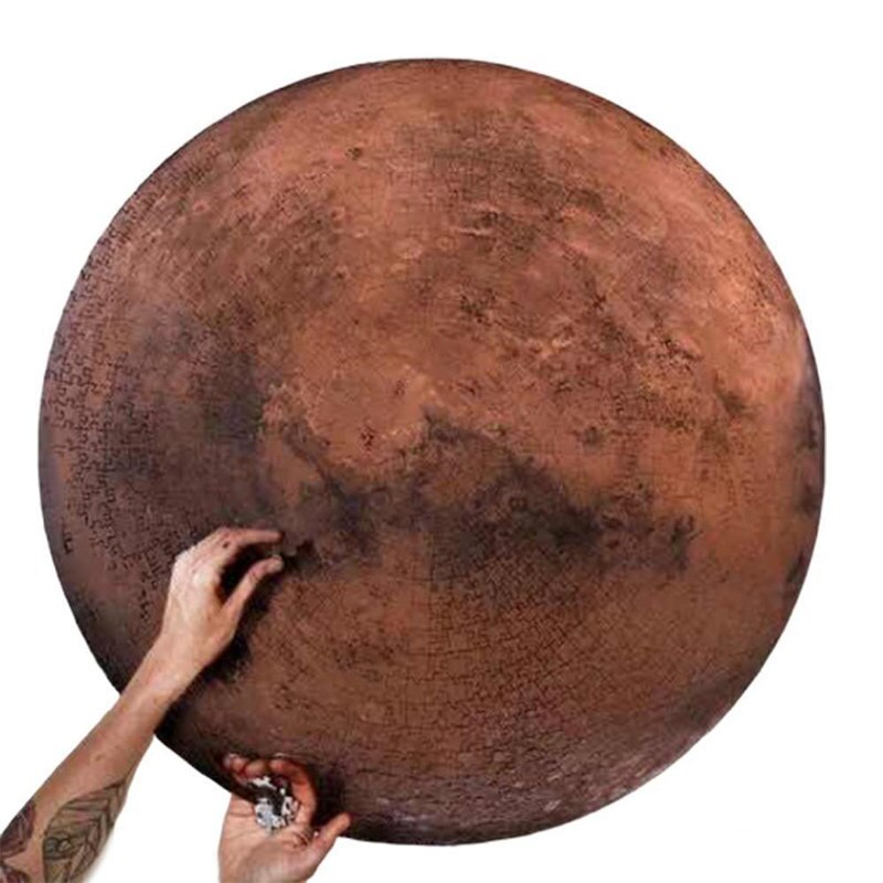 1000 stück Puzzles Kinder Pädagogisches Spielzeug Raum Sterne Mond Erde Runde Puzzle Spiel Spielzeug für Erwachsene Kinder: Mars