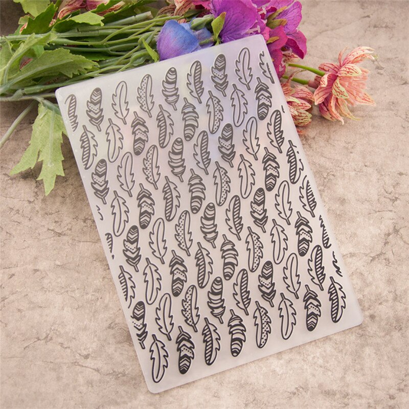 Blad Plastic Embossing Map Sjabloon DIY Scrapbook Fotoalbum Kaart Maken Decoratie Knutselen kopen vanaf een prijs van 2.14