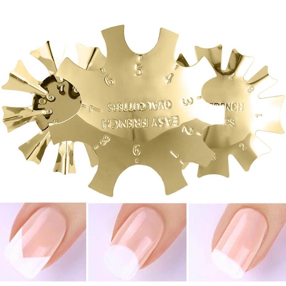 Facile français sourire Cutter ligne Nail Art bord métal tondeuses pochoir ongles formes Clipper manucure modèle outils accessoires TR1834