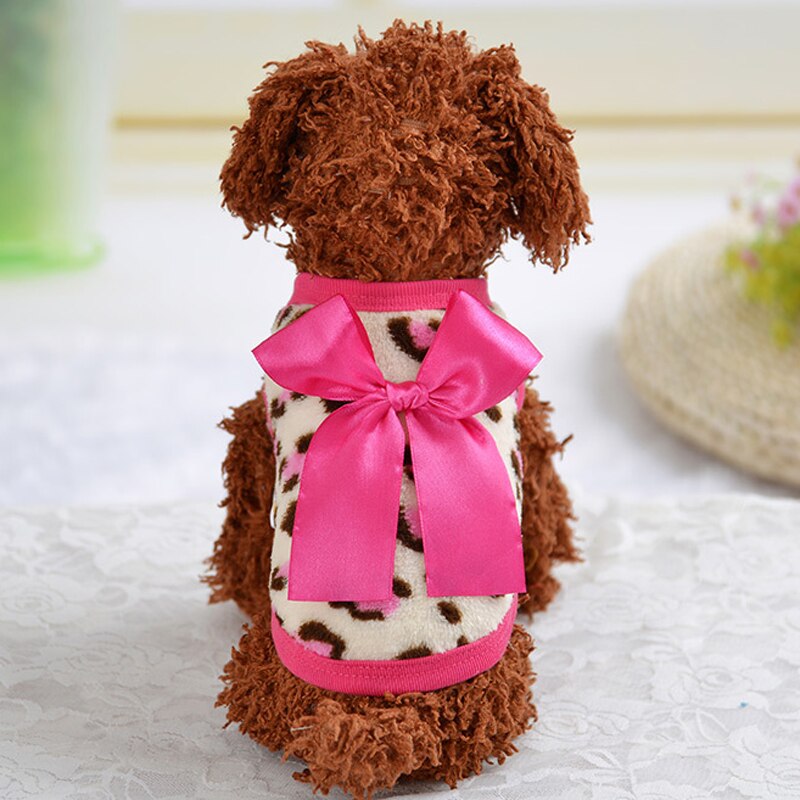 Xxxs/Xxs/Xs/S Winter Warm Pet Kleding Voor Kleine Honden Zacht Koraal Vest Puppy Jas Luipaard chihuahua Kostuum Hond Accessoires