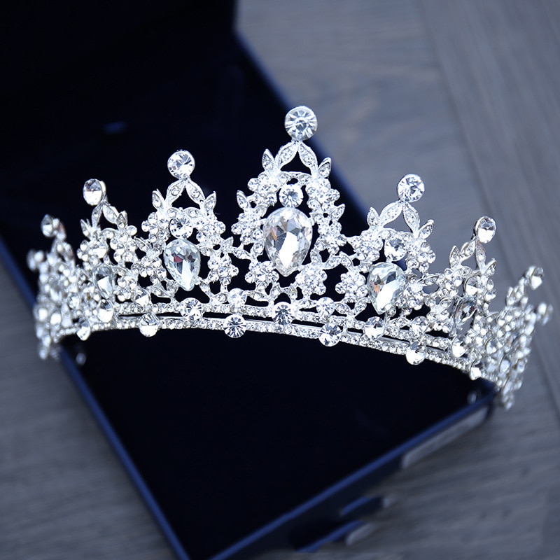 Lujo Rhinestone cristal tocado de novia accesorios elegantes para el cabello corona novia boda diademas cinta para el pelo princesa diadema