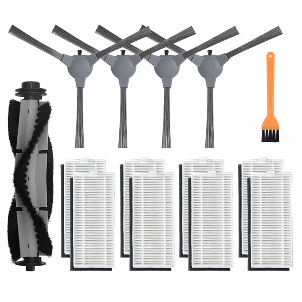 Rolki szczotka główna filtr zmywalny szczotka boczna dla Coredy R550 R500 + R600 R650 R750 D400 odkurzacz robot końcówka robić mopa części: 4